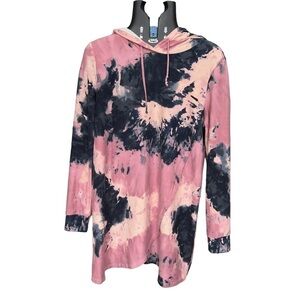 Love Circle Women’s Maternity Tie Dye Long Sleeve 
Oversized Pullover Hoodie S
